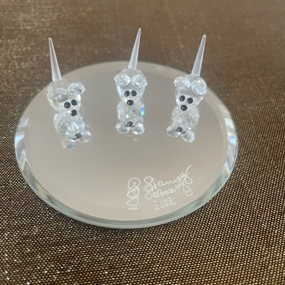 Swarovski Crystal set of the 3 field mice , original box , signature mirror- - Picture 1 of 10